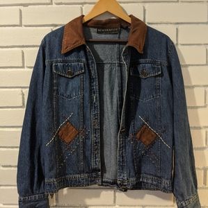 Vintage Jean Jacket With Suede Accents